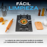 Parrilla a Gas Empotrable 2 Quemadores Vidrio Templado | Oslo 2 | FLINE - Image 8