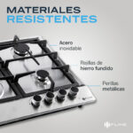 Parrilla a Gas Empotrable 4 Quemadores Acero Inoxidable | Lund 4 | FLINE - Image 5