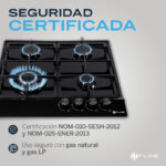 Parrilla a Gas Empotrable 4 Quemadores Acero Negro | Riga 4 | FLINE - Image 3